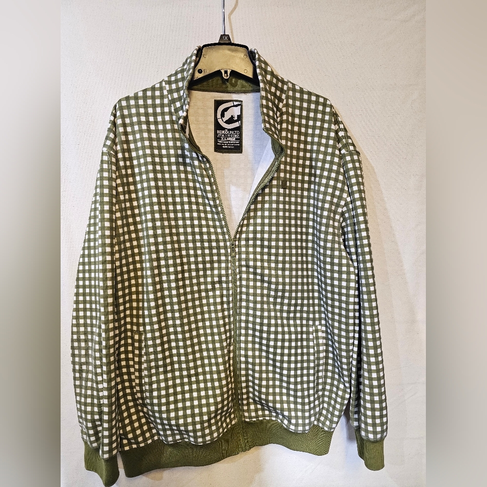 Echo Green and White Checkered Jacket - image 1